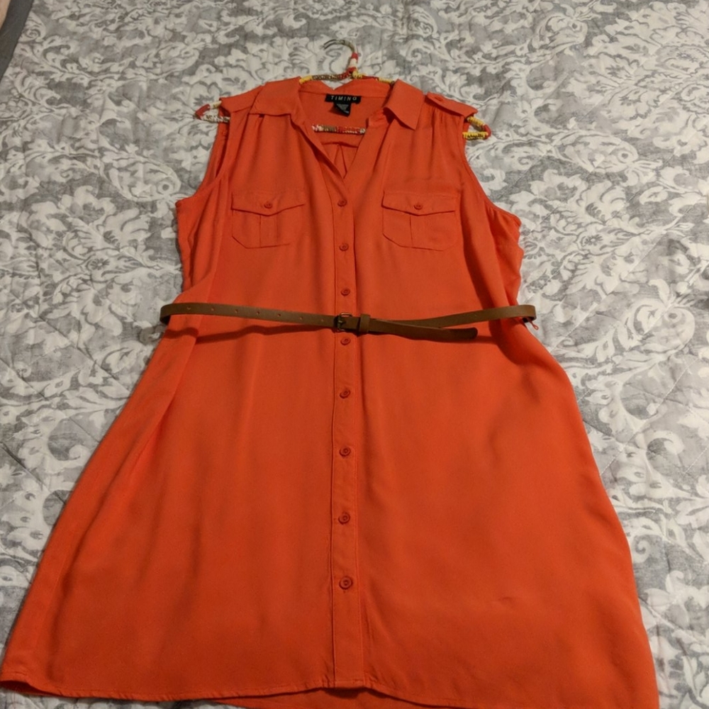 Corral long top or dress with belt size large